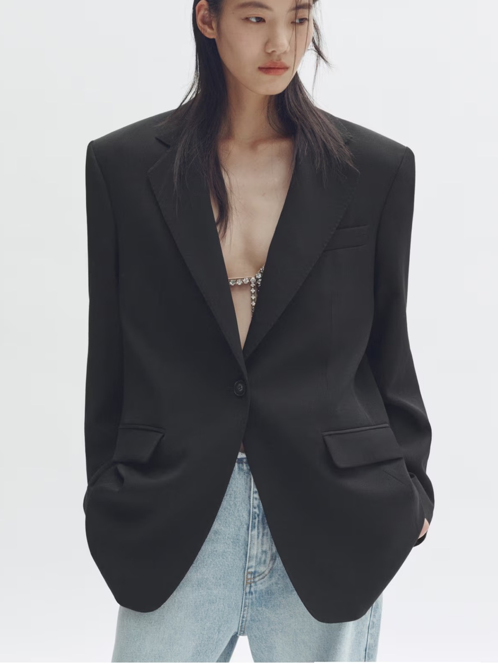 NWT STELLA MCCARTNEY H&M
SINGLE-BREASTED WOOL BLAZER